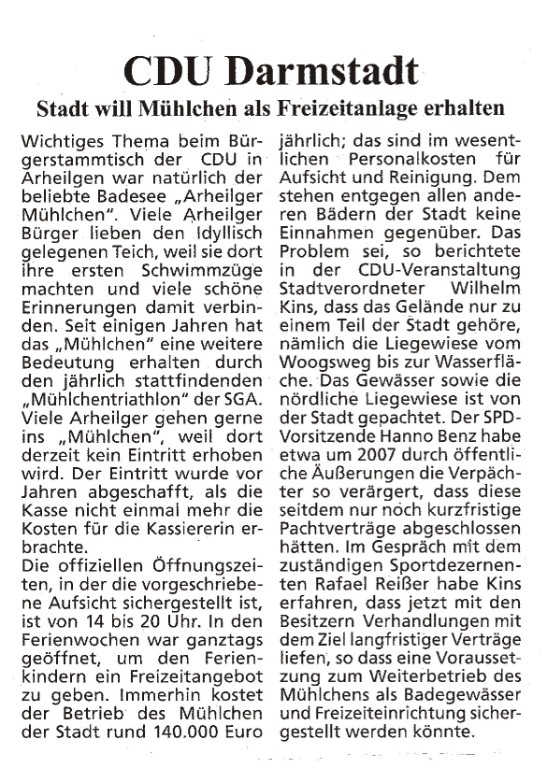 Arheilger Zeitung vom 29.08.012